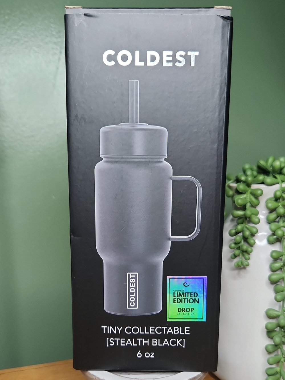 Coldest Water Bottle, 6 Oz., Stealth Black, Limited Edition